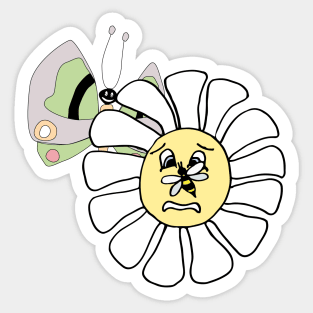 Smiling Flower Faces Sticker